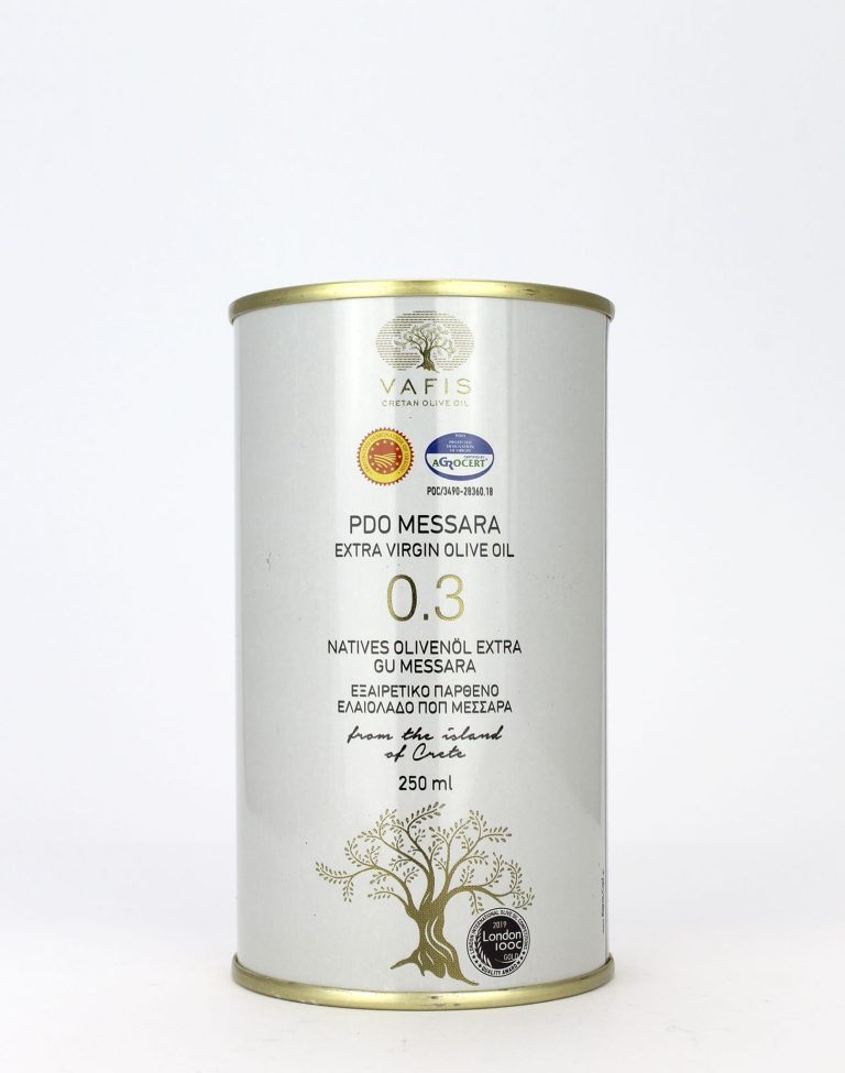 Vafis PDO Messara 0.3 Extra Virgin Olive Oil, 250ml Tube