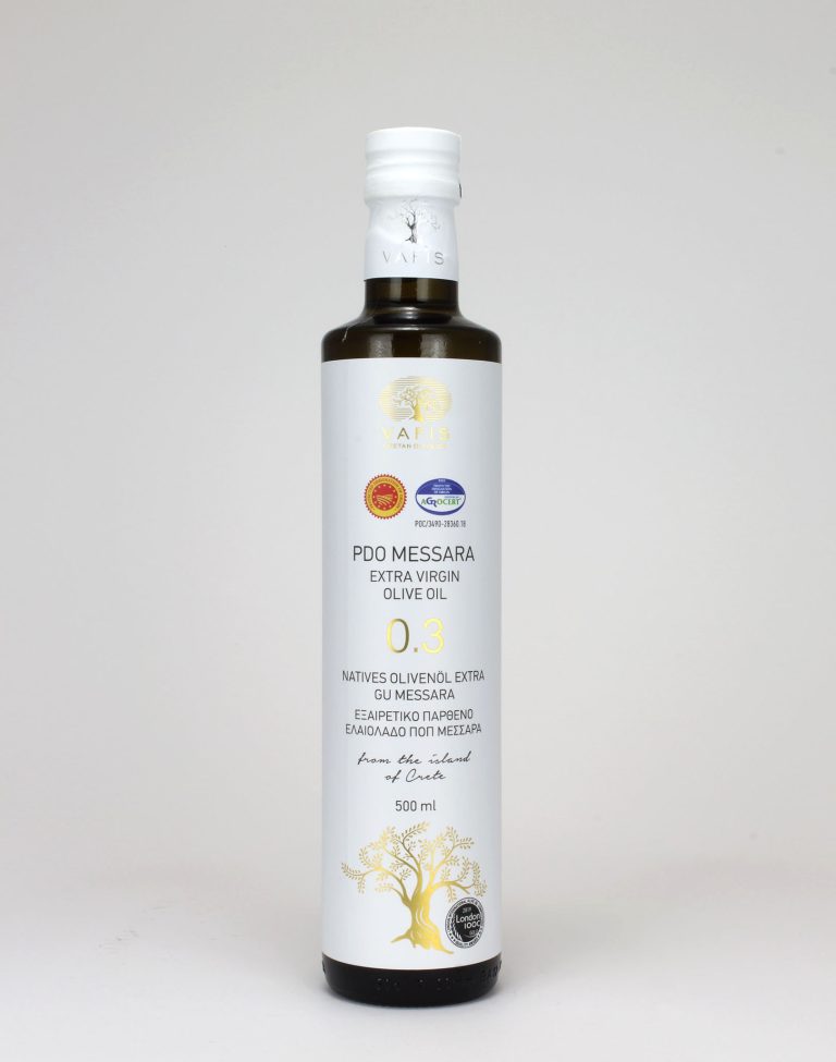 Vafis PDO Messara 0.3 Extra Virgin Olive Oil, 500ml Bottle