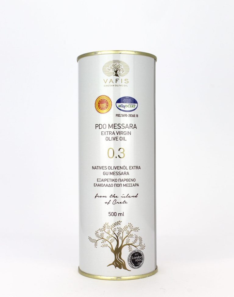 Vafis PDO Messara 0.3 Extra Virgin Olive Oil, 500ml Tube