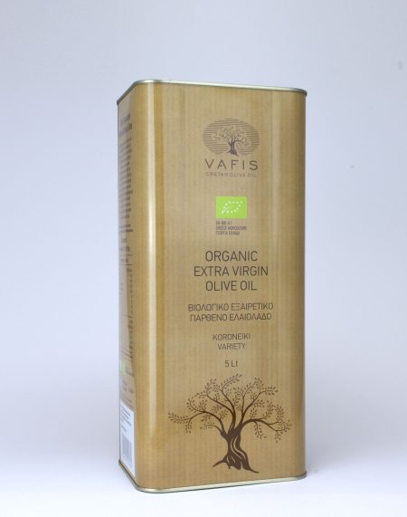 Vafis Organic Extra Virgin Olive Oil, 5L Tin